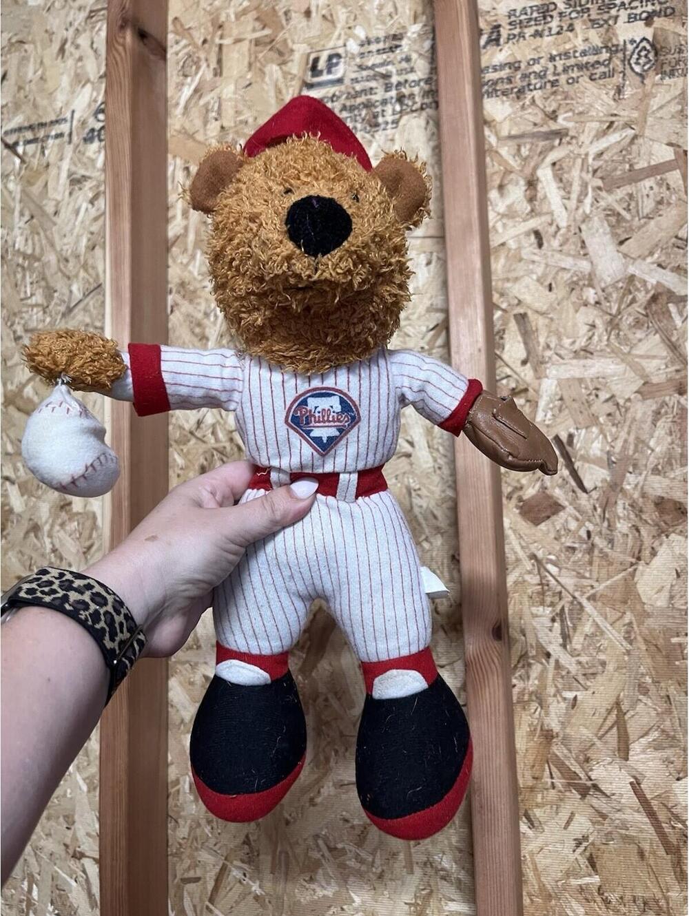 Philadelphia Phillies Teddy Bear Baseball MLB Good Stuff Plush 12" Toy Vintage 5